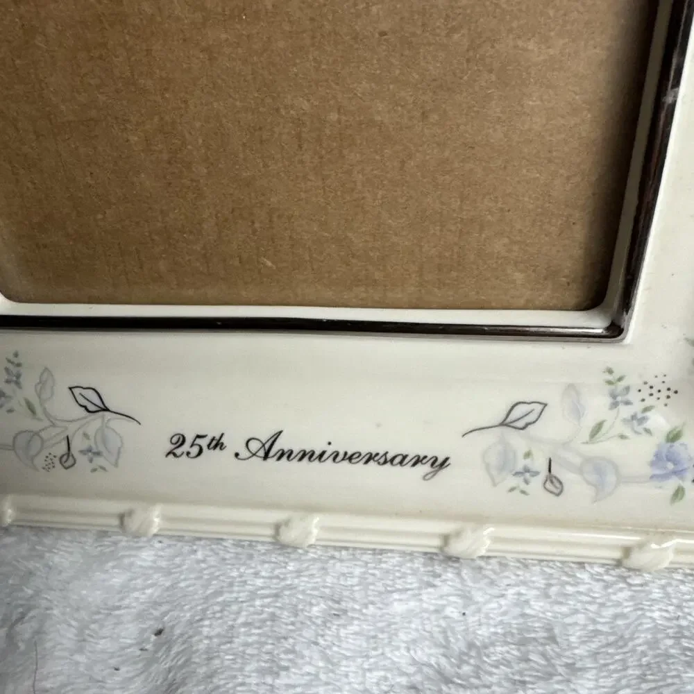Lenox Wedding Promises 25th Anniversary Silver Floral Accents 5